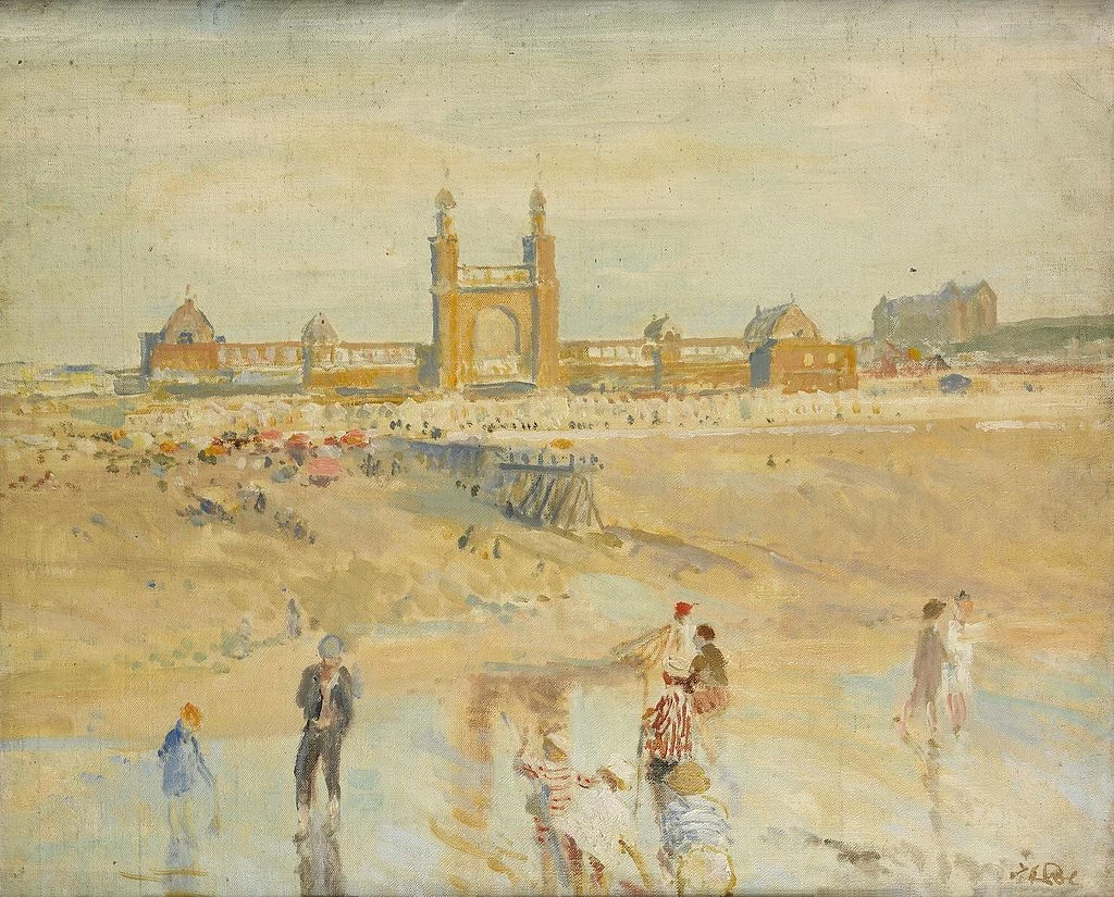 La spiaggia di Dieppe di fronte al Casinò